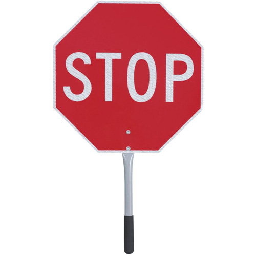 456 Panneau d'arr&ecirc;t/ralentissement de circulation, 18" x 18", Plastique ondul&eacute;, Anglais Ottawa Fastener Supply