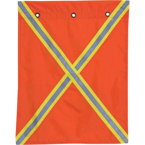353 Flag with Reflective Tape, Polyester Ottawa Fastener Supply