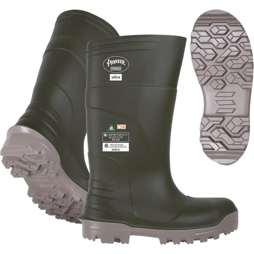B105FUL.GR Pioneer Ultra Boots, Polyurethane, Steel/Composite Toe, Size 6, Puncture Resistant Sole Ottawa Fastener Supply