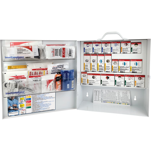 Armoire pour premiers soins SmartCompliance, R&eacute;pond &agrave; la norme CSA Z1220-17 type 3 environnements &agrave; haut risque, Petit (2-25 travailleurs) Ottawa Fastener Supply