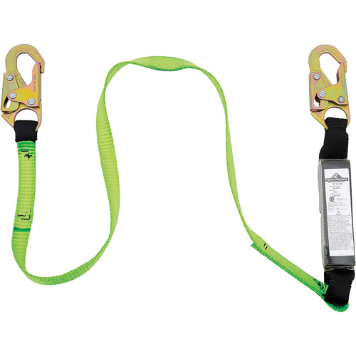 SA-5400-6 Shock Absorbing Lanyard, 6', Snap Hook Center, Snap Hook Leg Ends, Polyester Ottawa Fastener Supply