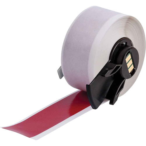 Multi-Purpose Label Tape, Vinyl, Red, 1" Width Ottawa Fastener Supply
