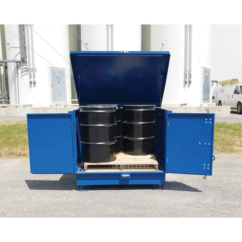 Ultra-Hard Top S4 Steel Spill Pallet, 61" L x 54.4" W x 52" H, 4700 lbs. Load Capacity Ottawa Fastener Supply