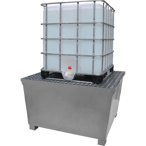 Steel Ultra-IBC Spill Pallet&reg;, 370 US gal. Spill Capacity, 57.6" x 34.7" x 56.9" Ottawa Fastener Supply