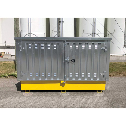 Steel Ultra-Twin IBC Hard Top, 123.4" L x 73.4" W x 66.4" H, 12250 lbs. Load Capacity Ottawa Fastener Supply