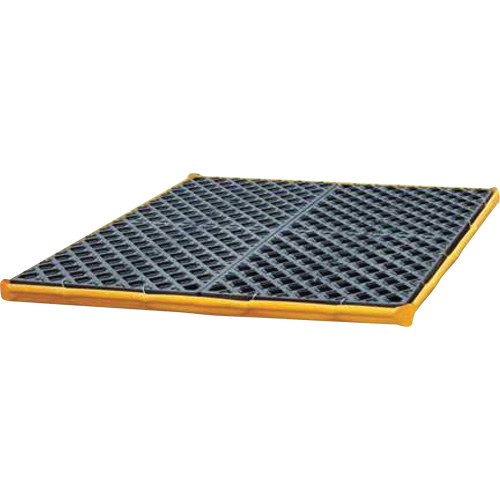 4-Drum Flexible Ultra-Spill Deck&reg;, 22 US gal. Spill Capacity, 48" x 48" x 2.5" Ottawa Fastener Supply