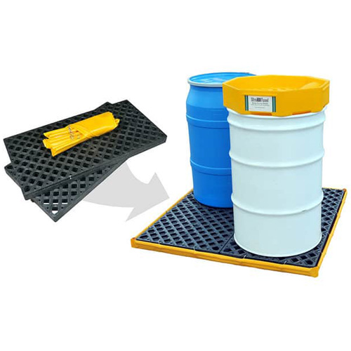 4-Drum Flexible Ultra-Spill Deck&reg; Bladder System, 110 US gal. Spill Capacity, 51" x 48" x 5" Ottawa Fastener Supply