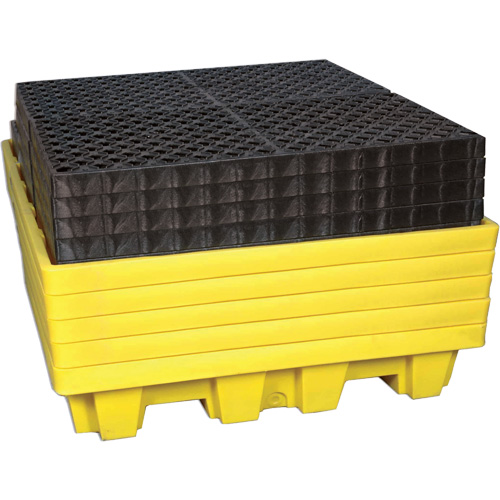 4-Drum Nestable Ultra-Spill Pallet&reg;, 66 US gal. Spill Capacity, 51" x 51" x 10" Ottawa Fastener Supply