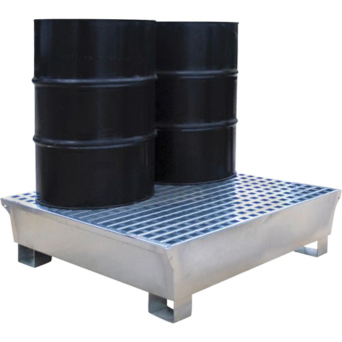 Ultra-Spill Pallet en acier, 2 barils, Capacit&eacute; de d&eacute;versement 68 gal. US, 47,2" x 31,4" x 17,4" Ottawa Fastener Supply