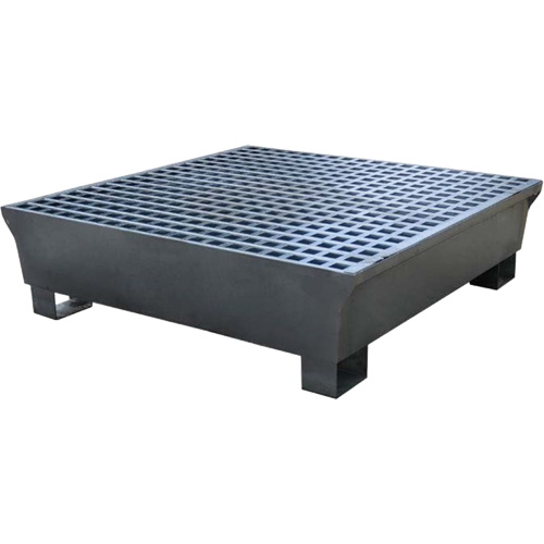 Ultra-Spill Pallet en acier, 4 barils, Capacit&eacute; de d&eacute;versement 68 gal. US, 49,1" x 47,1" x 10,9" Ottawa Fastener Supply