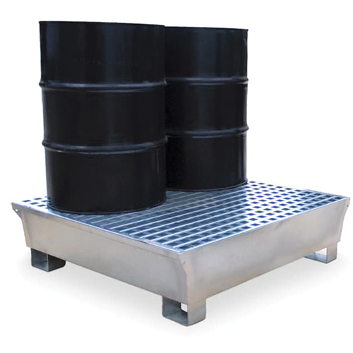 Ultra-Spill Pallet en acier, 4 barils, Capacit&eacute; de d&eacute;versement 68 gal. US, 49,1" x 47,1" x 10,9" Ottawa Fastener Supply