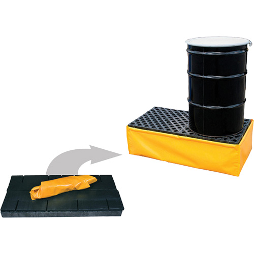 Ultra-Spill Pallet flexible, 2 barils, Capacit&eacute; de d&eacute;versement 66 gal. US, 48" x 24" x 14" Ottawa Fastener Supply