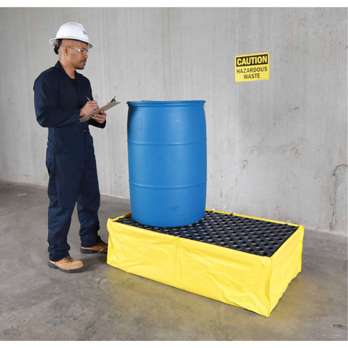 2-Drum Flexible Ultra-Spill Pallet&reg;, 66 US gal. Spill Capacity, 48" x 24" x 14" Ottawa Fastener Supply