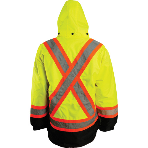 7-in-1 Jacket, Polyester, High Visibility Orange, Medium Ottawa Fastener Supply