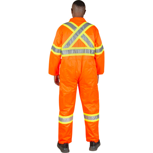 Unlined Safety Coveralls, Medium, High Visibility Orange Ottawa Fastener Supply