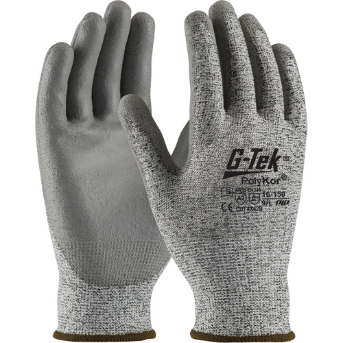 G-Tek&reg; Seamless Knit Cut-Resistant Gloves, Size X-Small, 13 Gauge, Polyurethane Coated, PolyKor&reg; Shell, ASTM ANSI Level A2/EN 388 Level B Ottawa Fastener Supply