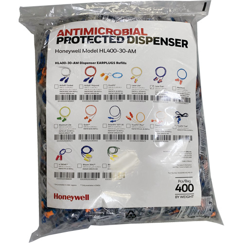 Recharge de bouchons doreille LT-30 pour le distributeur HL400, Vrac - Sac en poly, Avec cordon Ottawa Fastener Supply