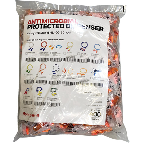 TFP-30 Earplugs Refill for HL400 Dispenser, Bulk - Polybag, Corded Ottawa Fastener Supply