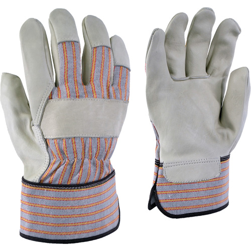 24-61 Striped Work Gloves, X-Small, Grain Cowhide Palm Ottawa Fastener Supply