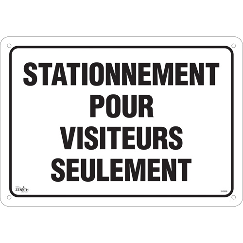 Enseigne  Stationnement pour visiteurs , 14" x 20", Aluminium, Français Ottawa Fastener Supply