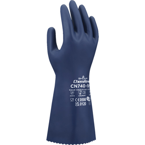 Gants r&eacute;sistants aux produits chimiques CN740, Taille Petit/7, 13" lo, Nitrile, 15 mils Ottawa Fastener Supply
