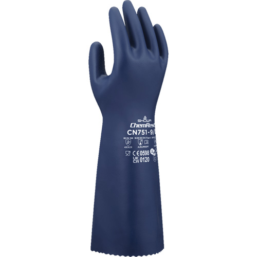 Gants r&eacute;sistants aux produits chimiques CN751, Taille Petit/7, 15" lo, Nitrile, 18 mils Ottawa Fastener Supply