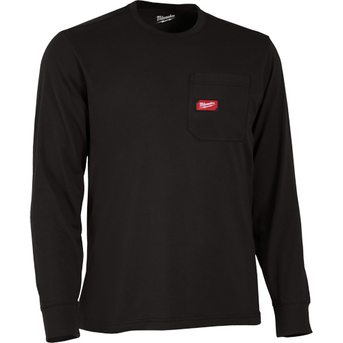 Gridiron Long-Sleeved Pocket-T-Shirt, Men's, Small, Black Ottawa Fastener Supply
