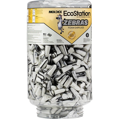 Recharge de bouchons d'oreilles Zebra pour distributeurs de bouchons d'oreilles EcoStation, Vrac - Contenant Ottawa Fastener Supply