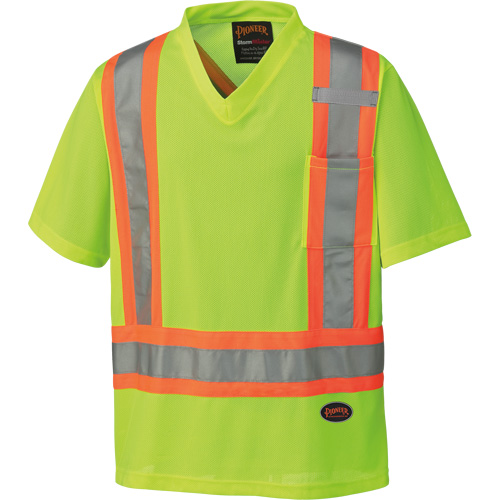 6989 Traffic Micro Mesh T-Shirt, X-Small, High Visibility Lime-Yellow Ottawa Fastener Supply