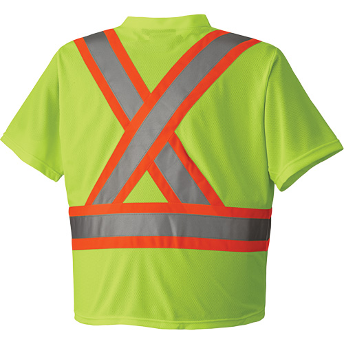 6989 Traffic Micro Mesh T-Shirt, X-Small, High Visibility Lime-Yellow Ottawa Fastener Supply