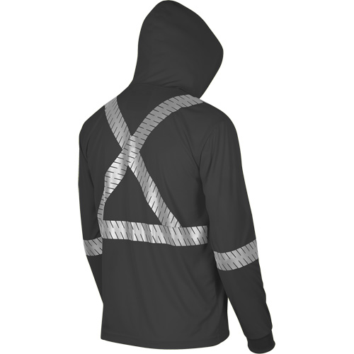 6966 Bird's-Eye Safety Hoodie, Small, Black Ottawa Fastener Supply