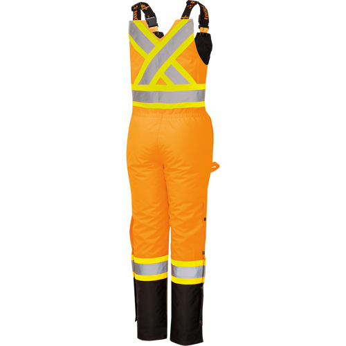5040BBW Women's High-Visibility Waterproof Safety Overalls, Polyester, X-Small, Black/High Visibility Orange Ottawa Fastener Supply