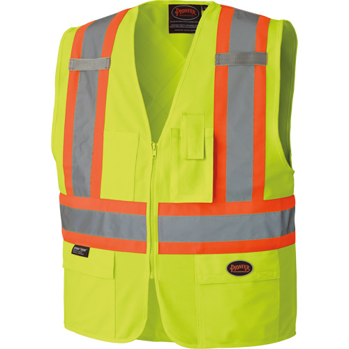 6689 High-Visibility Vest, High Visibility Lime-Yellow, 4X-Large, Polyester Ottawa Fastener Supply