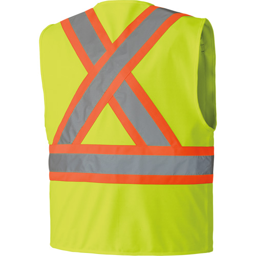6689 High-Visibility Vest, High Visibility Lime-Yellow, 4X-Large, Polyester Ottawa Fastener Supply