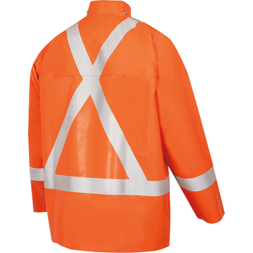 5990J Manteau de s&eacute;curit&eacute; imperm&eacute;able tr&egrave;s robuste ignifuge et r&eacute;sistant aux arcs &eacute;lectriques, Petit, Orange haute visibilit&eacute;, 11 cal/cm² Ottawa Fastener Supply