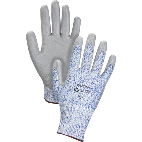 Eco-Friendly Stretch Cut-Resistant Gloves, Size 10, 13 Gauge, Polyurethane Coated, HPPE/RPET Shell, ASTM ANSI Level A2 Ottawa Fastener Supply