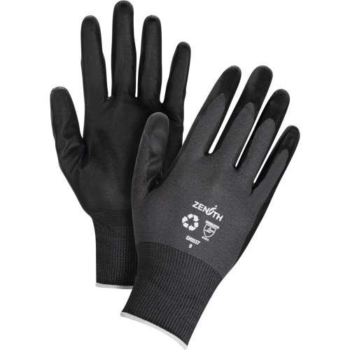 Gants &eacute;cologiques enduits et perm&eacute;ables &agrave; l'air, 8, R&ecirc;vetement Mousse de nitrile, Calibre 21, Enveloppe en Nylon/rPET Ottawa Fastener Supply