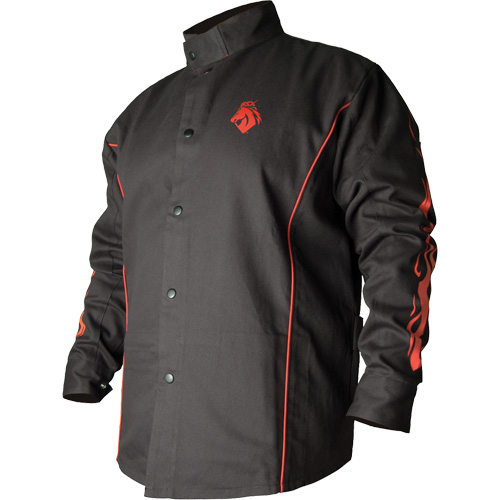 Veste de soudage BSX ignifuge profil&eacute;, Coton, T-Grand, Noir Ottawa Fastener Supply
