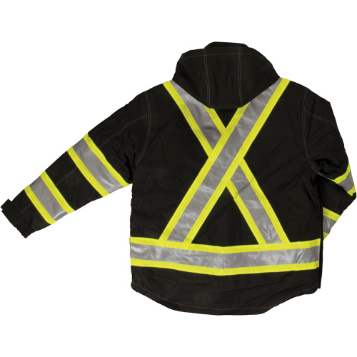 Ripstop 4-in-1 Safety Jacket, Polyester, Black, Small Ottawa Fastener Supply