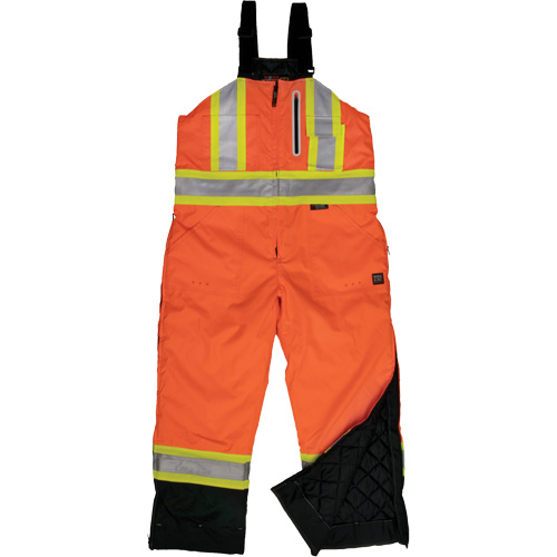 Ripstop Insulated Safety Bib Overall, Polyester, X-Small, High Visibility Orange Ottawa Fastener Supply