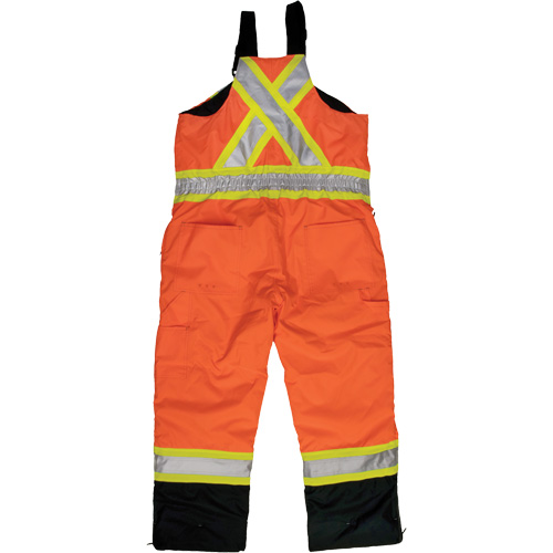 Ripstop Insulated Safety Bib Overall, Polyester, X-Small, High Visibility Orange Ottawa Fastener Supply