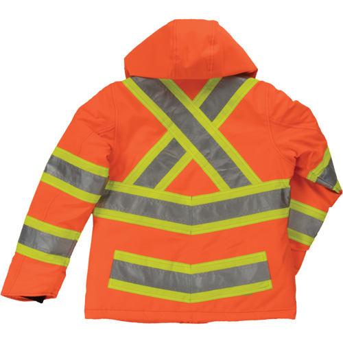 Womens Insulated Flex Safety Jacket, Polyester, High Visibility Orange, Small Ottawa Fastener Supply