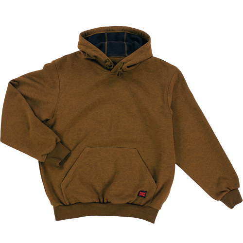 Water Repellent Fleece Pullover Hoodie, Men's, Large, Brown Ottawa Fastener Supply