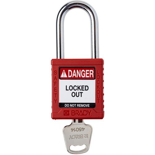 Velocity Lockout Padlock, Red, Keyed Different, Nylon, 1-1/2" Width Ottawa Fastener Supply