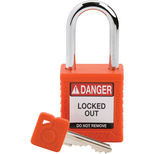 Velocity Lockout Padlock, Orange, Keyed Different, Nylon, 1-1/2" Width Ottawa Fastener Supply