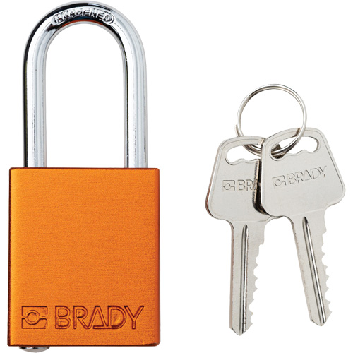 Lockout Padlock, Safety Padlock, Keyed Different, Aluminum, 1-1/2" Width Ottawa Fastener Supply