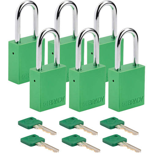 Lockout Padlock, Safety Padlock, Keyed Different, Aluminum, 1-1/2" Width Ottawa Fastener Supply