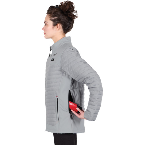 Manteau chauffant M12 Axis avec pile, Femmes, Petit, Gris Ottawa Fastener Supply