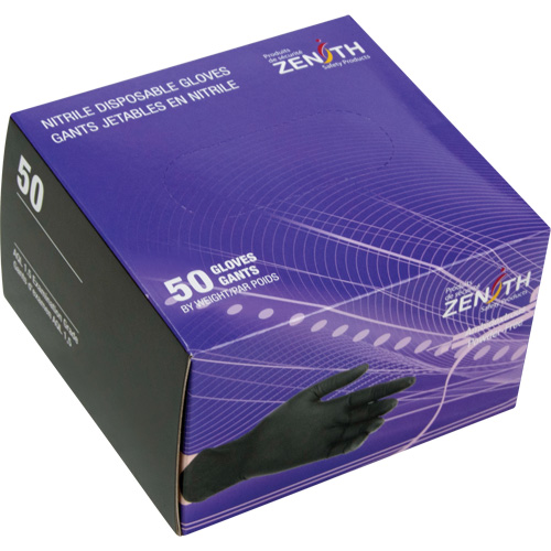 Emballages de gants jetables pour machine distributrice, Petit, Nitrile, 5 mils, Sans poudre, Noir, Classe 2 Ottawa Fastener Supply