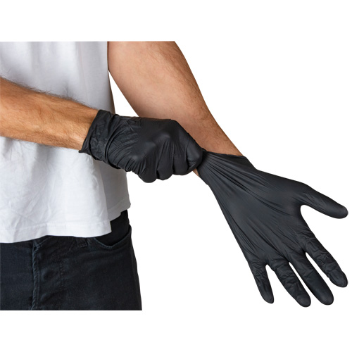 Emballages de gants jetables pour machine distributrice, Petit, Nitrile, 5 mils, Sans poudre, Noir, Classe 2 Ottawa Fastener Supply